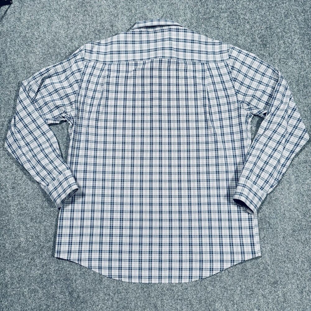 Jos A Bank Traveler Tailored Fit Travel Tech Blue Plaid Men’s Medium - Picture 3 of 6